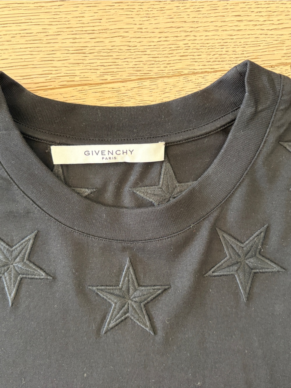 Givenchy Black Short-Sleeve Crewneck with Star Embroidery - Picture 2 of 5